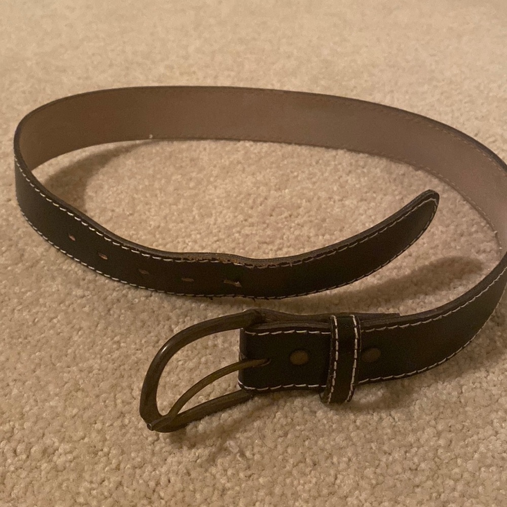 Black leather belt